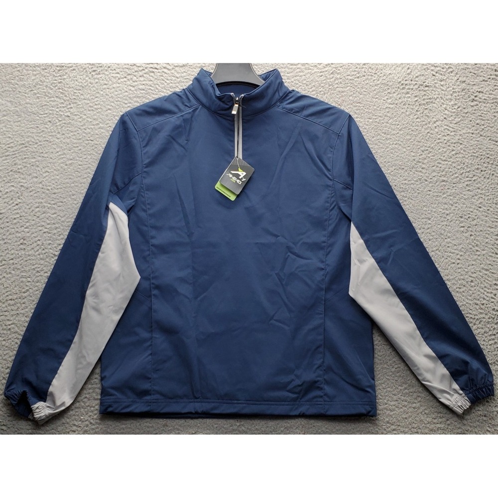Ahead Golf Windbreaker Jacket Mens Small Navy Tennis Performance Quarter Zip